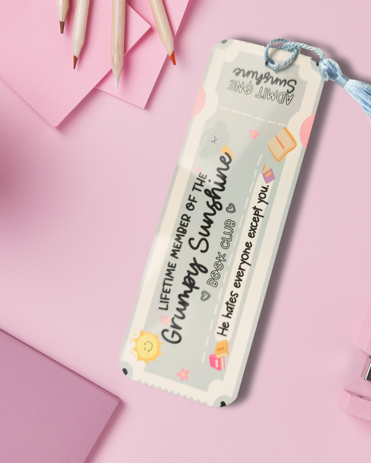 Grumpy Sunshine Book Club Bookmark
