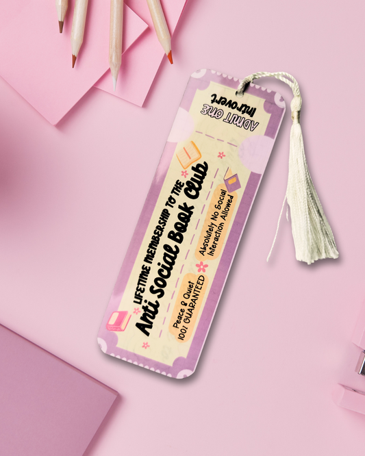 Anti Social Book Club Bookmark